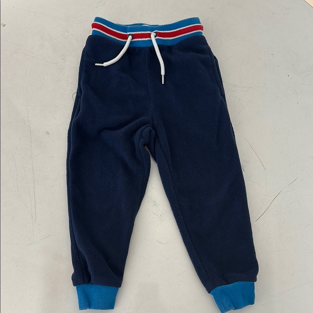 Children's Navy Joggers with Red and White Stripe